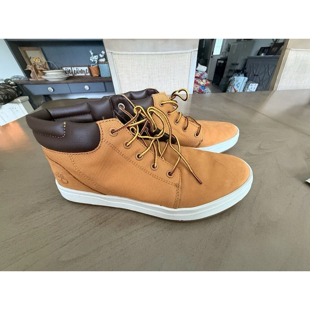 Timberland Davis Square Fabric and Leather Chukka Boots Men's Size 8